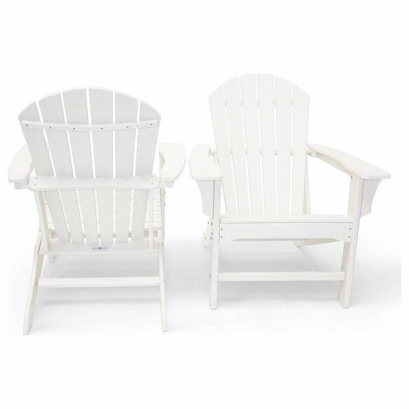 Cheap ๐ LuXeo USA Hampton Poly Outdoor Patio Adirondack Chairs, Set Of 2, White ๐ - Image 12