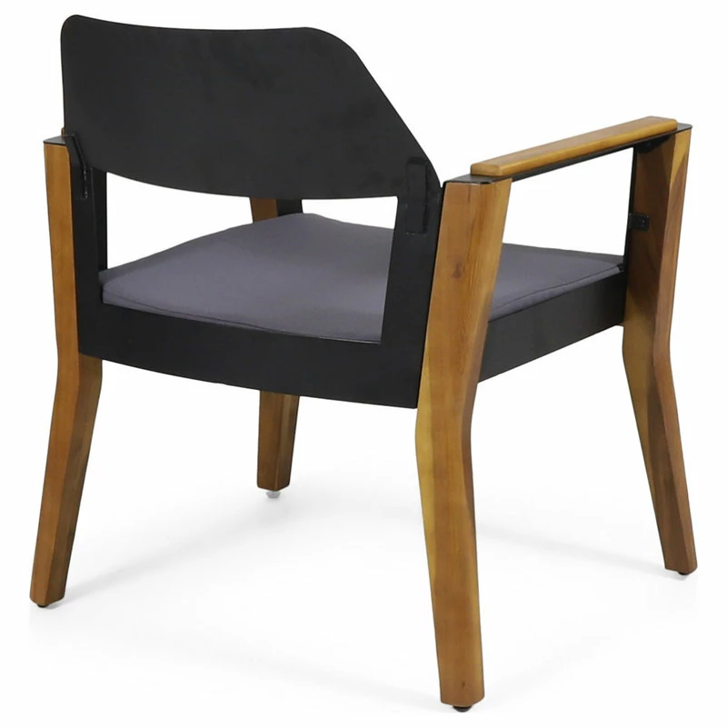 Buy 🎉 GDFStudio Brayson Outdoor Acacia Wood Club Chairs With Cushion, Set Of 2 👍 - Image 9