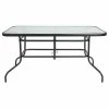 Outlet 🌟 Flash Furniture 31.5" X 55" Rectangular Tempered Glass Metal Table - TLH-089-GG 🎁