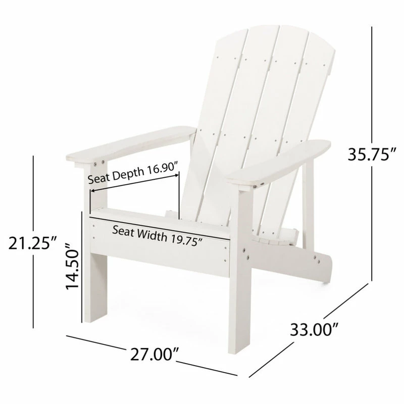 Promo 👍 GDFStudio Leighton Outdoor Adirondack Chairs, Set Of 2, White 💯 - Image 11