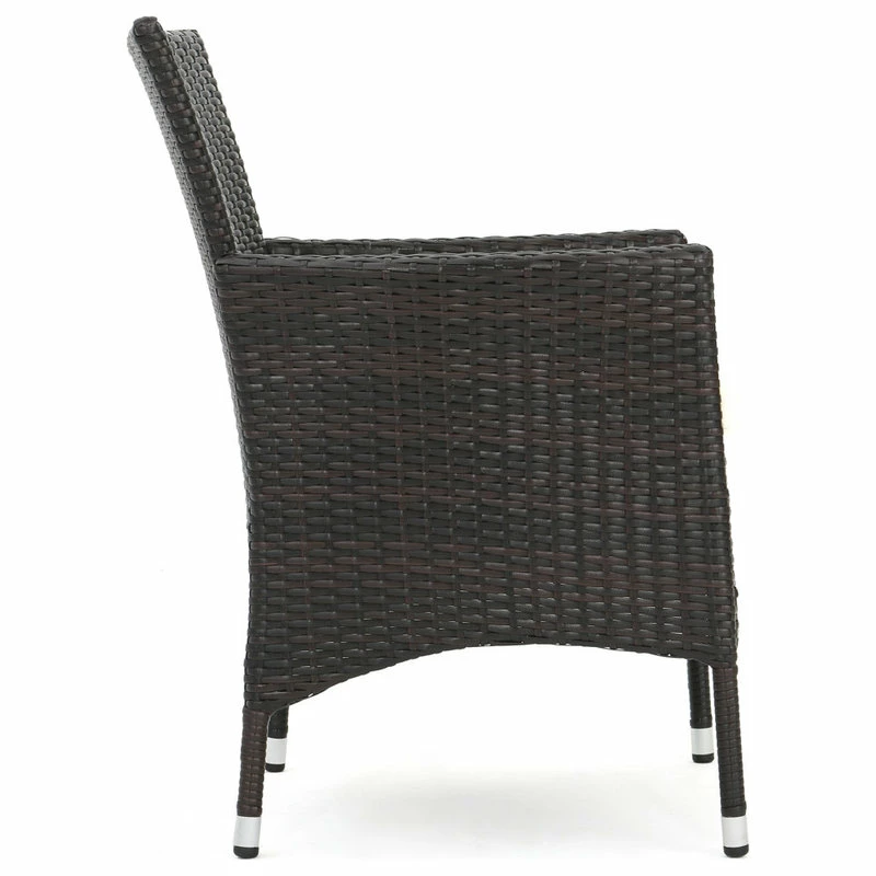 Flash Sale 😀 GDFStudio GDF Studio Clementine Outdoor Multibrown PE Wicker Dining Chairs, Set Of 2 😍 - Image 9