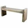 Buy 🛒 Strata Furniture 18x48" Traditional Wood Two Seat Block Bench In Gray 🎉