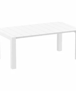 Best deal 🎉 Compamia Vegas 86" Extendable Patio Dining Table In White 🥰
