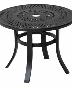 Discount 👍 Crestlive Products Cast Aluminum Patio Side Table Outdoor Round Anti-Rust Small Table, Antique Brow 🥰
