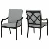 Best Sale ✔️ GDFStudio Belle Diego Outdoor Aluminum Dining Chairs With Cushions, Set Of 2, Light Gray ✔️