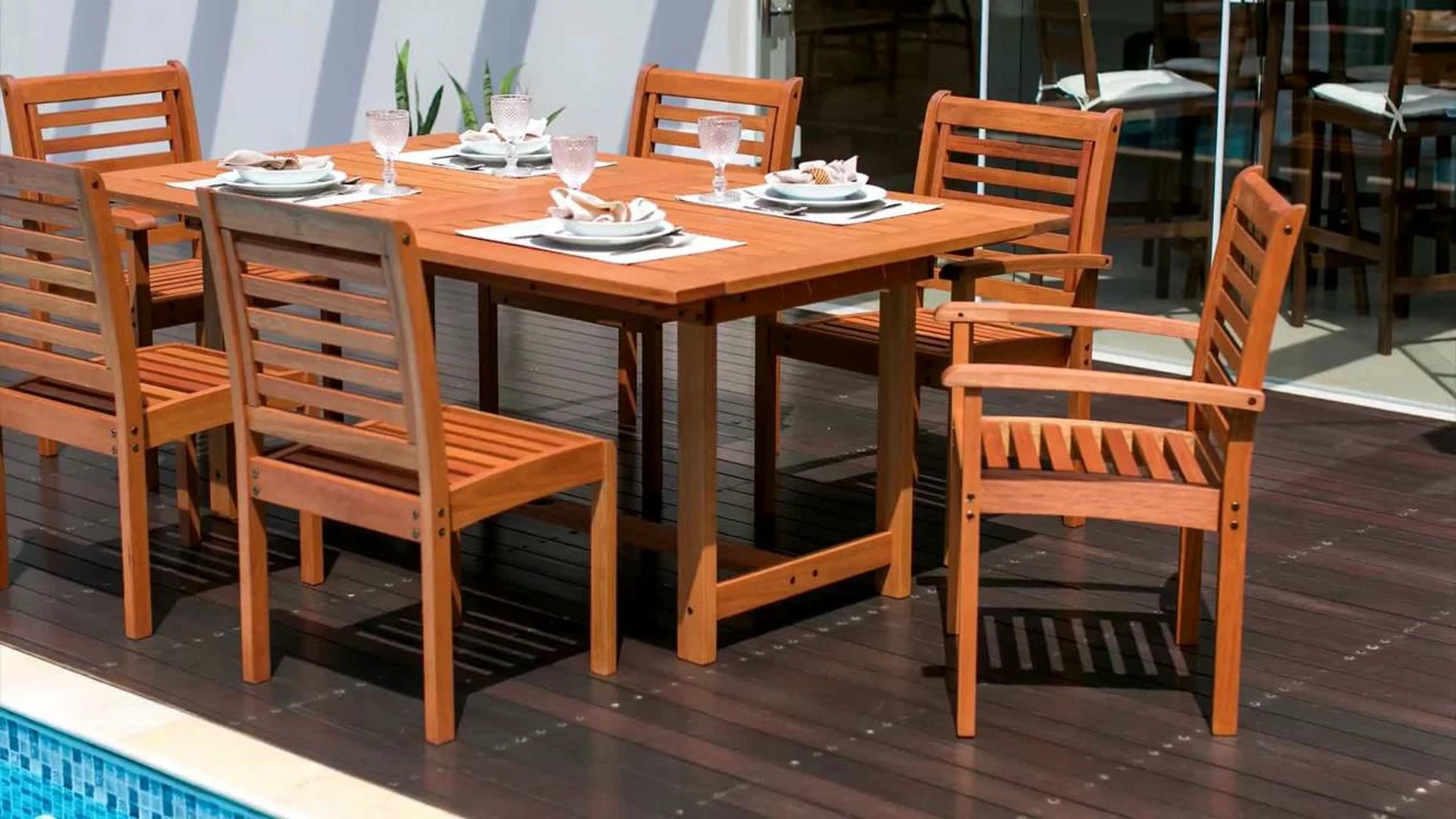 Deals โ๏ธ Amazonia Teak Finish And Aluminum Bora Rectangular Extendable Patio Dining Table ๐ - Image 2