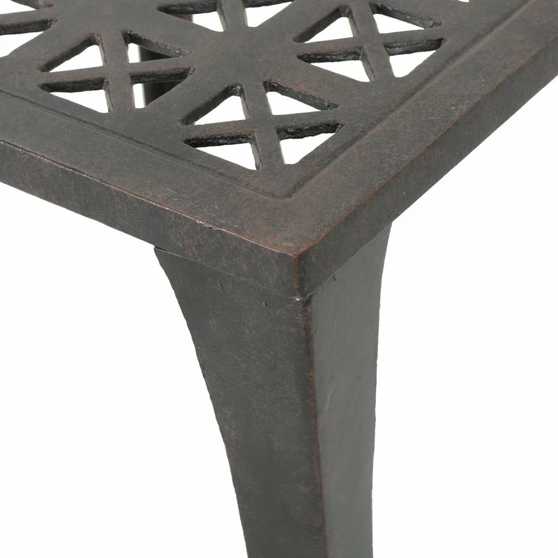 New โญ GDFStudio GDF Studio Kata Outdoor 18" Bronze Finished Cast Aluminum Side Table ๐ - Image 5