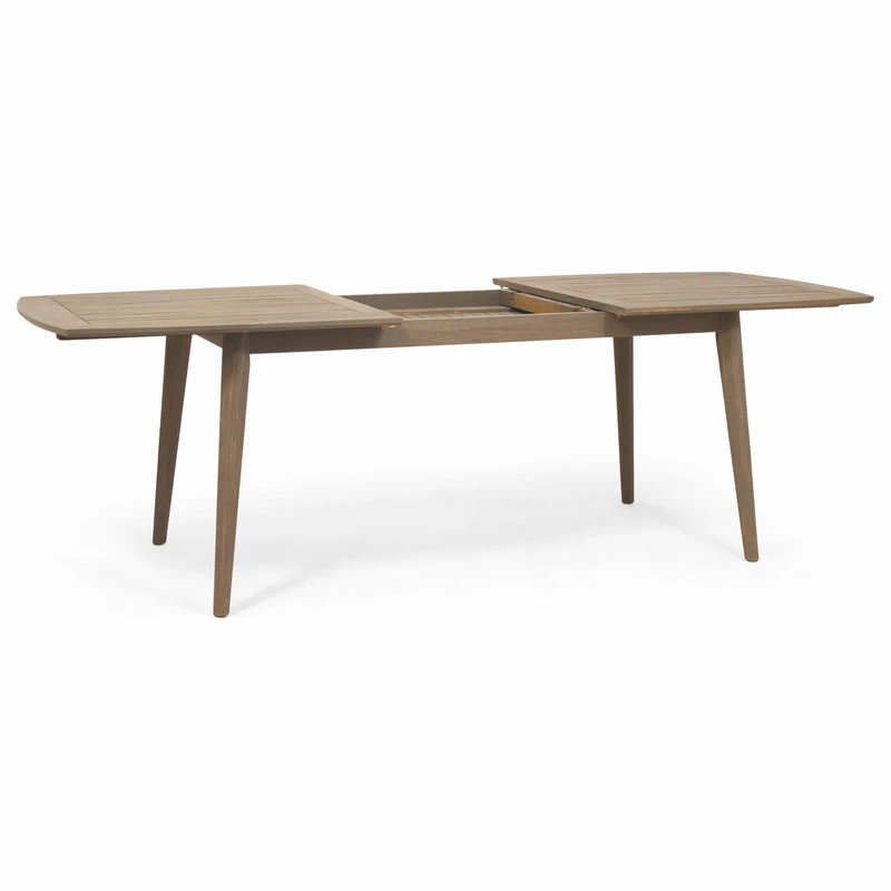 New ๐ GDFStudio Candance Outdoor Acacia Wood Expandable Dining Table, Gray ๐ - Image 8