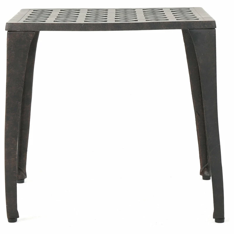 New โญ GDFStudio GDF Studio Kata Outdoor 18" Bronze Finished Cast Aluminum Side Table ๐ - Image 4