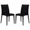 Deals 🔔 Leisuremod Weave Mace Indoor Outdoor Patio Chair, Set Of 2, Black 🎁