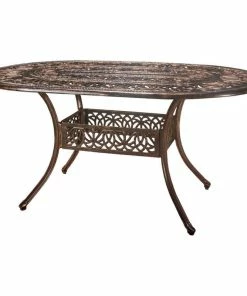 Top 10 👍 GDFStudio GDF Studio Outdoor Cast Aluminum 6-seater Oval Dining Table 🛒