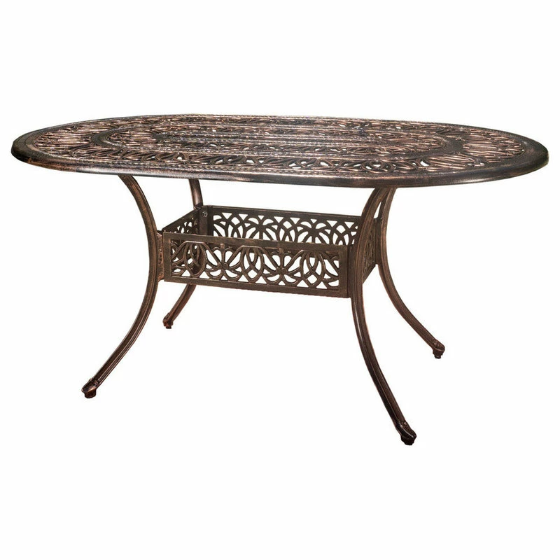 Top 10 ๐ GDFStudio GDF Studio Outdoor Cast Aluminum 6-seater Oval Dining Table ๐