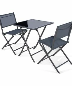 Flash Sale 🎉 Costway 3 Pieces Metal Outdoor Patio Bistro Set For Garden Backyard In Gray 😉