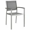 Coupon 🌟 Modway Shore Outdoor Patio Aluminum Dining Chair, Silver Gray 🤩