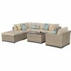 Buy 🔥 TKClassics TK Classics Monterey 7 Pc Traditional Outdoor Wicker Sectional Sofa Set In Wheat 🔥