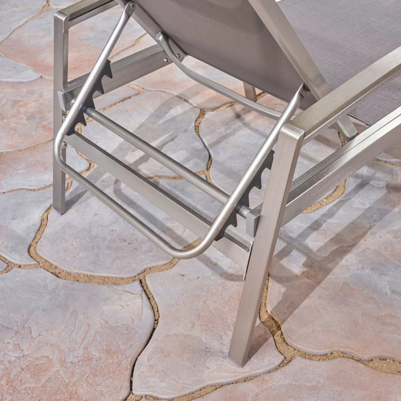 Cheapest ⭐ GDFStudio GDF Studio Joy Outdoor Mesh And Aluminum Chaise Lounge, Gray 💯 - Image 11