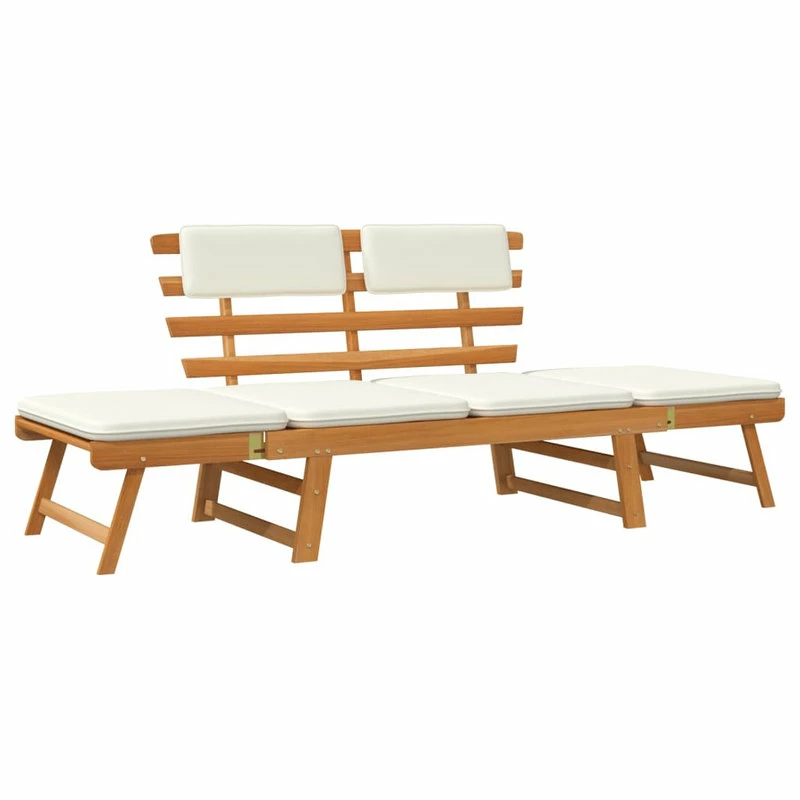 Best deal ๐ฅ Vida XL LLC VidaXL Solid Acacia Wood Patio Bench With Cushions 2-in-1 Outdoor Garden Seat โญ