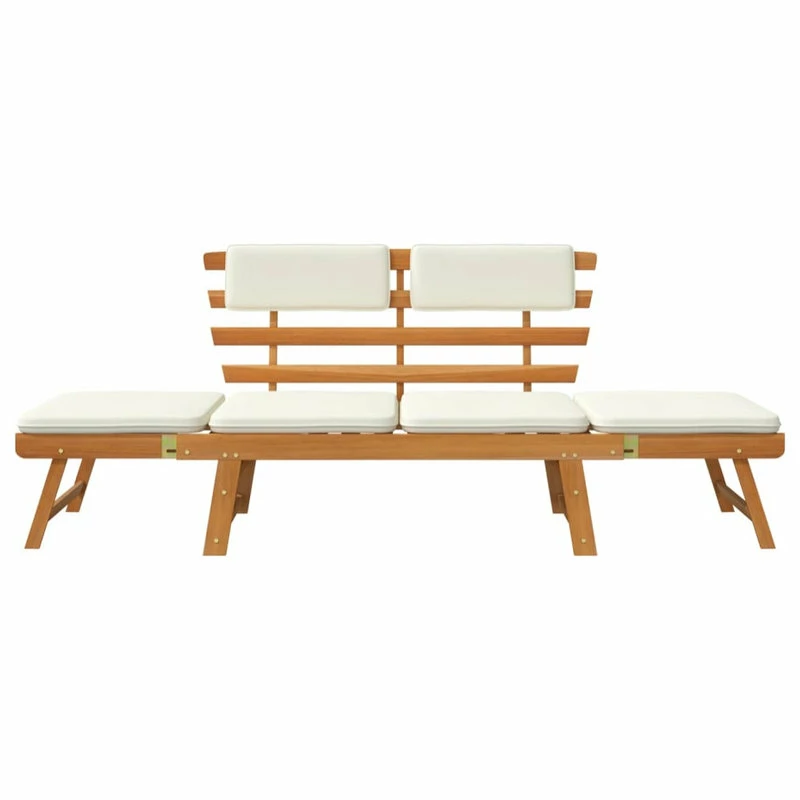 Best deal ๐ฅ Vida XL LLC VidaXL Solid Acacia Wood Patio Bench With Cushions 2-in-1 Outdoor Garden Seat โญ - Image 3