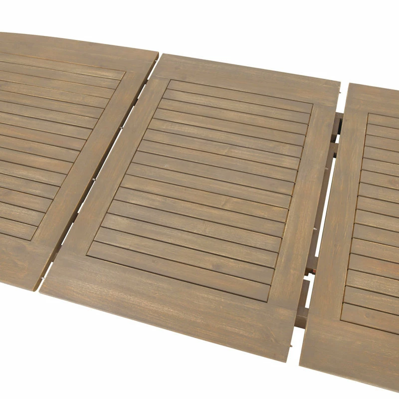 New ๐ GDFStudio Candance Outdoor Acacia Wood Expandable Dining Table, Gray ๐ - Image 10