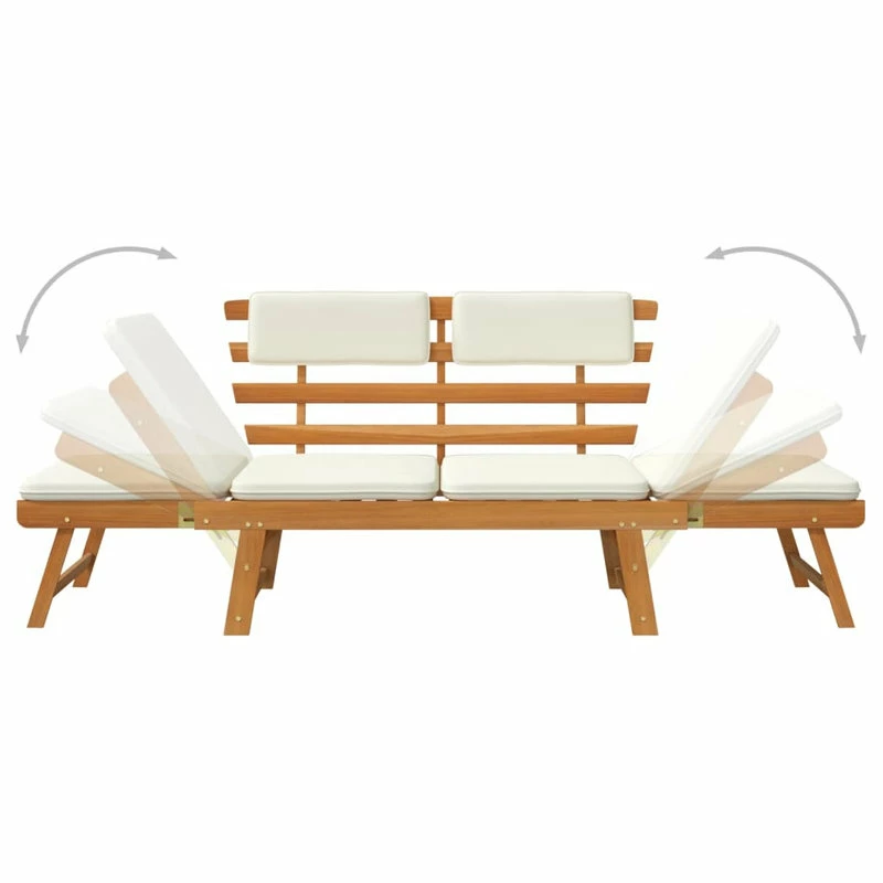 Best deal ๐ฅ Vida XL LLC VidaXL Solid Acacia Wood Patio Bench With Cushions 2-in-1 Outdoor Garden Seat โญ - Image 6