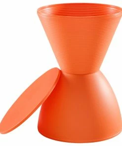 Outlet 🔔 LexMod Haste Storage Accent Stool, Orange 🛒