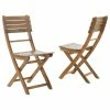 Best Pirce 🛒 GDFStudio GDF Studio Vicaro Outdoor Natural Acacia Wood Foldable Dining Chairs, Set Of 2 👏