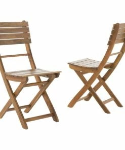 Best Pirce ๐ GDFStudio GDF Studio Vicaro Outdoor Natural Acacia Wood Foldable Dining Chairs, Set Of 2 ๐