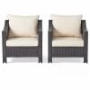 Best deal 🥰 GDFStudio GDF Studio Cortez Outdoor Wicker Club Chair, Water Resistant Cushions, Set Of 2 😍
