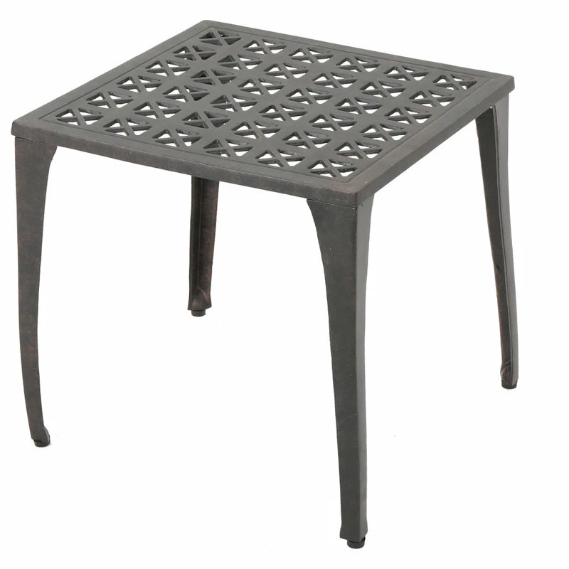 New โญ GDFStudio GDF Studio Kata Outdoor 18" Bronze Finished Cast Aluminum Side Table ๐