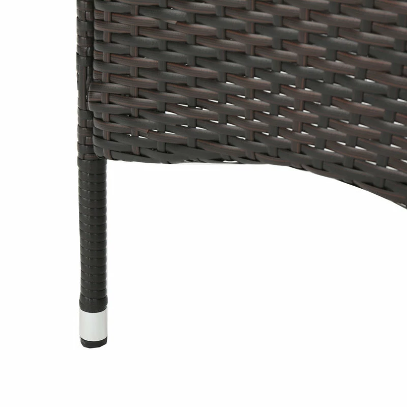 Flash Sale 😀 GDFStudio GDF Studio Clementine Outdoor Multibrown PE Wicker Dining Chairs, Set Of 2 😍 - Image 3