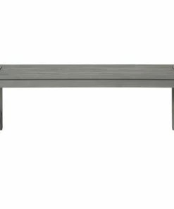 Brand new 👏 Walker Edison Acacia Wood Patio Dining Bench, Gray Wash 😍