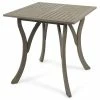Best deal 🔥 GDFStudio GDF Studio Baia Outdoor Acacia Wood Square Dining Table, Gray 🎁