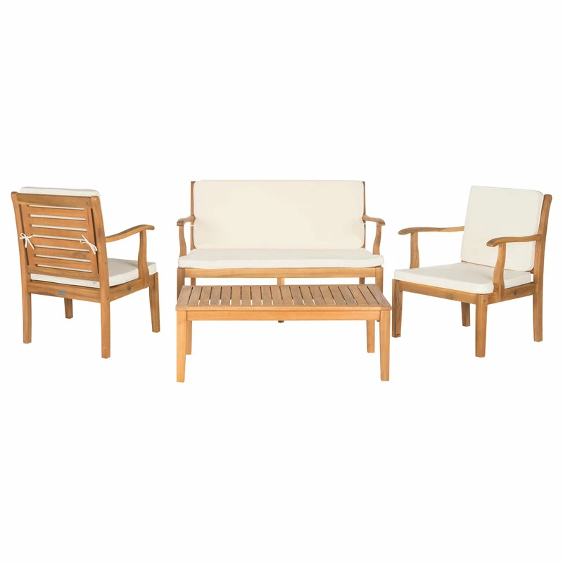 Flash Sale ๐ฅฐ Safavieh Fresno 4-Piece Outdoor Living Set, Natural โ๏ธ