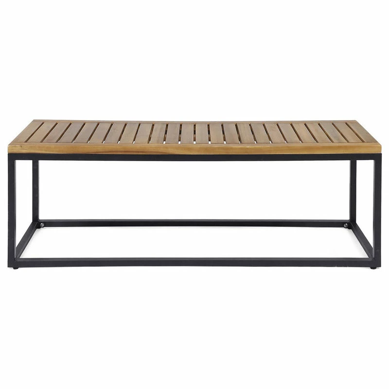 Best reviews of โ๏ธ GDFStudio GDF Studio Drew Outdoor Industrial Acacia Wood And Iron Bench, Teak Finish ๐
