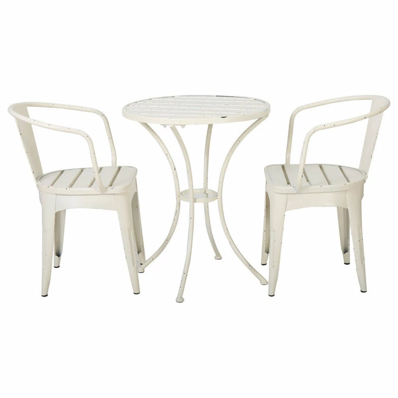 Discount ๐ GDFStudio GDF Studio 3-Piece Castro Outdoor Off-White Cast Bistro Set ๐