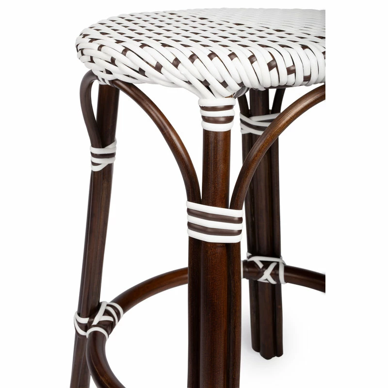 Best Pirce 🛒 Butler Specialty Company Tobias Brown And White Rattan Counter Stool 🥰 - Image 6