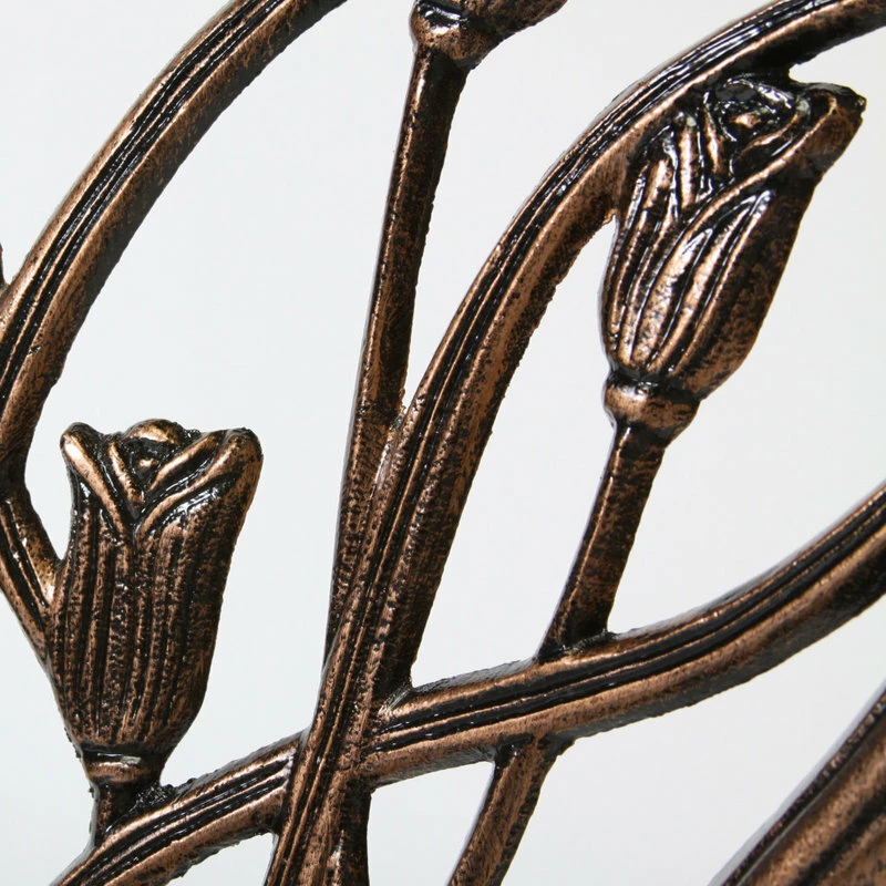 Best Sale ๐ GDFStudio GDF Studio Nassau Outdoor Vintage Style Cast Aluminum Bistro Set With Tulips โจ - Image 7