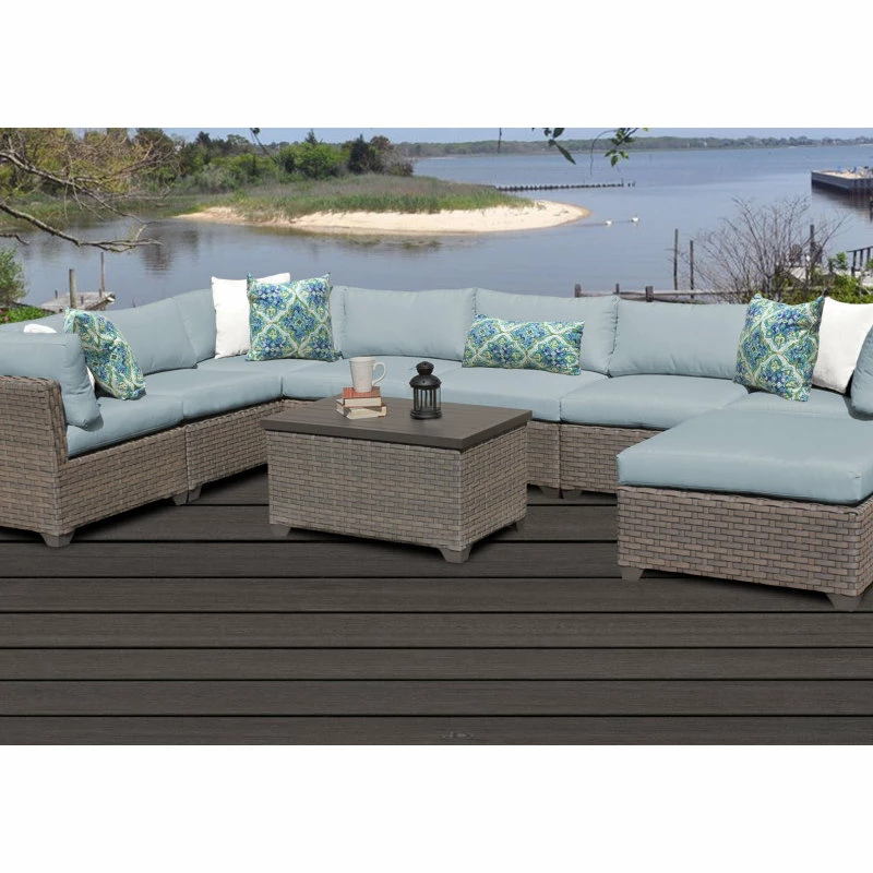 Budget ๐งจ TKClassics Monterey 9 Piece Outdoor Wicker Patio Furniture Set 09b, Spa ๐ฏ - Image 2