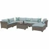 Budget 🧨 TKClassics Monterey 9 Piece Outdoor Wicker Patio Furniture Set 09b, Spa 💯