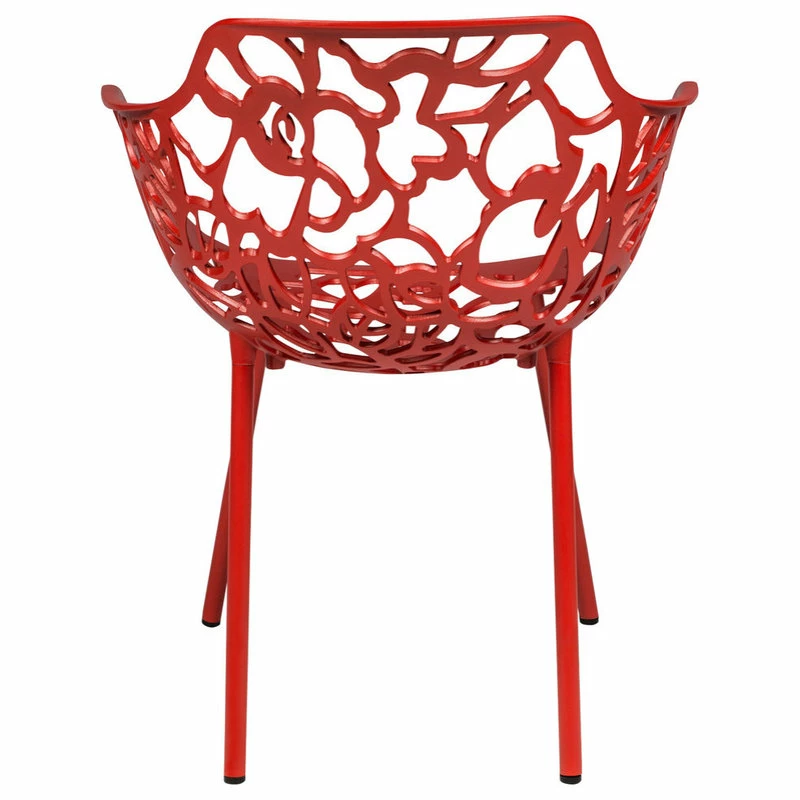 Top 10 ๐ Leisuremod Modern Devon Aluminum Chair With Arm, Set Of 2, Red โจ - Image 4