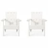 Promo 👍 GDFStudio Leighton Outdoor Adirondack Chairs, Set Of 2, White 💯