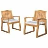 Best Pirce 💯 GDFStudio GDF Studio Tampa Teak Finish Acacia Wood Outdoors Dining Chairs, Set Of 2 ✨
