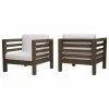 Brand new ✔️ GDFStudio Louise Outdoor Acacia Wood Club Chairs With Cushions, Set Of 2, White ✔️