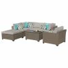 Budget 😀 TKClassics Monterey 7 Piece Outdoor Wicker Patio Furniture Set 07d 😀