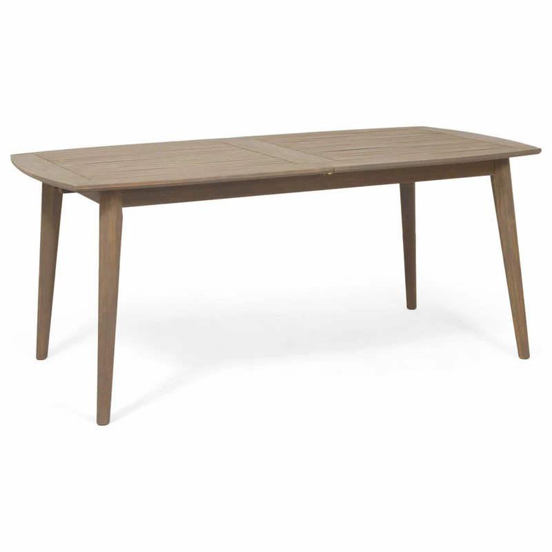 New ๐ GDFStudio Candance Outdoor Acacia Wood Expandable Dining Table, Gray ๐ - Image 6