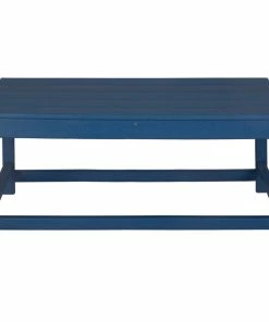 Budget ๐ฅฐ Westintrends Outdoor Patio Classic Adirondack Coffee Table, Navy Blue ๐ฏ