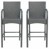 Best reviews of 🌟 GDFStudio Beatrice Outdoor Wicker Barstool Chair, Set Of 2, Gray 😀
