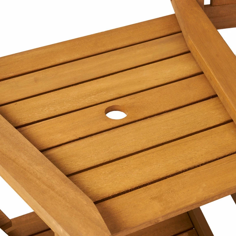 Cheapest ๐งจ GDFStudio GDF Studio Las Brisas Outdoor Wood Adjoining 2-Seater Chairs With Cushions ๐ - Image 8