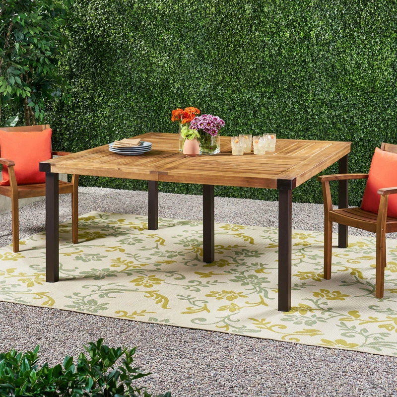 Promo ๐ฅฐ GDFStudio Maggie Outdoor Acacia Wood Dining Table ๐ - Image 3