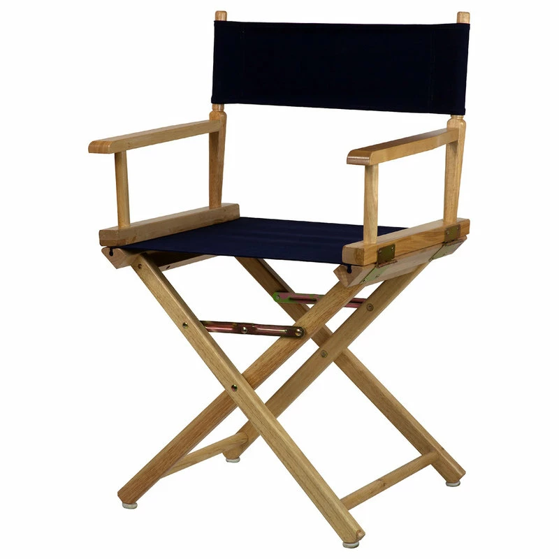 Deals 😍 Casual Home 18" Director's Chair With Natural Frame, Navy Blue Canvas 🥰 - Image 4